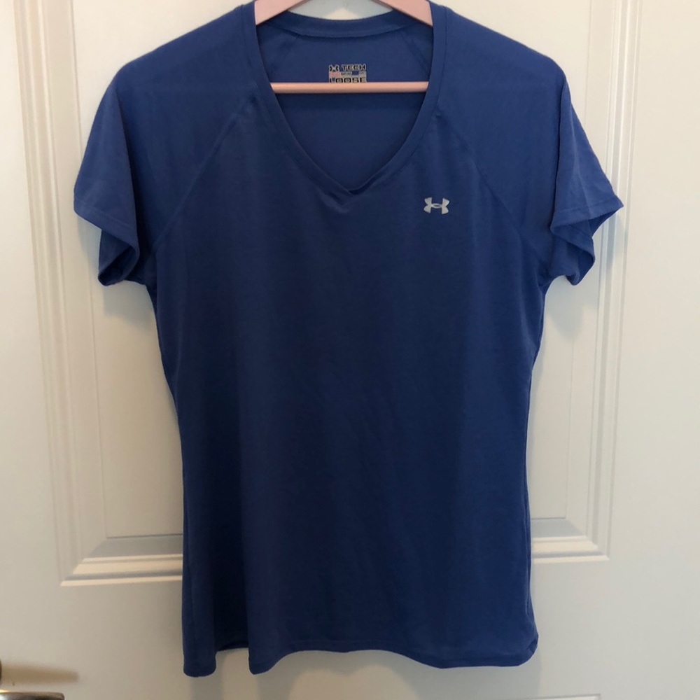 Under Armour short sleeve periwinkle blue shirt